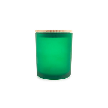 450 ml Kerzenbehälter Frosted Green Glass Candle Jar