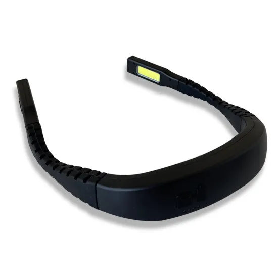 Black 1W 5-Brightness Foldable LED Neck Reading Light