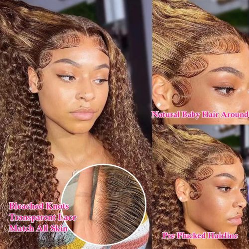 Highlight Lace Front Wigs 4/27 Deep Wave