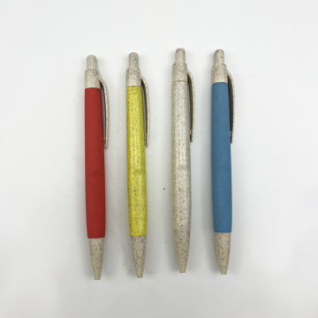 Factory Selling Wheat Straw Pens with Rubber Finish for Promotional Use