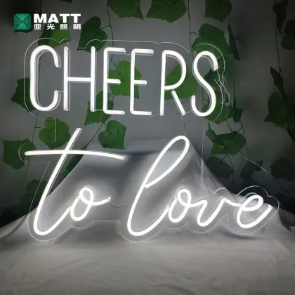 Custom Neon Sign for Wedding - Cheers to Love Decoration
