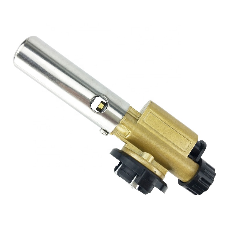 Brass Turbo Butane Welding Torch - Portable Flame Spray Gun For Brazing & Soldering