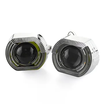3 Inch White BI LED Shrouds Projector Decoration Masks Headlight Lens Cover