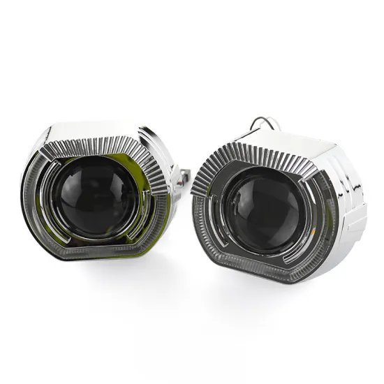 3 Inch White BI LED Shrouds Projector Decoration Masks Headlight Lens Cover