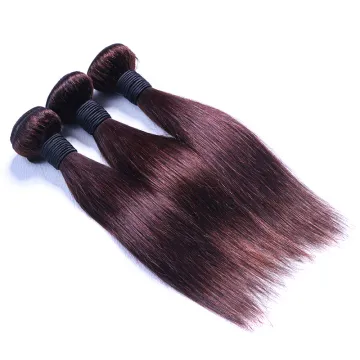 Cheap Vendor Straight 4 Brown Color Weave Raw Mink Brazilian Bundles Cuticle Aligned Virgin Human Hair Extension