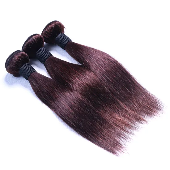 Cheap Vendor Straight 4 Brown Color Weave Raw Mink Brazilian Bundles Cuticle Aligned Virgin Human Hair Extension