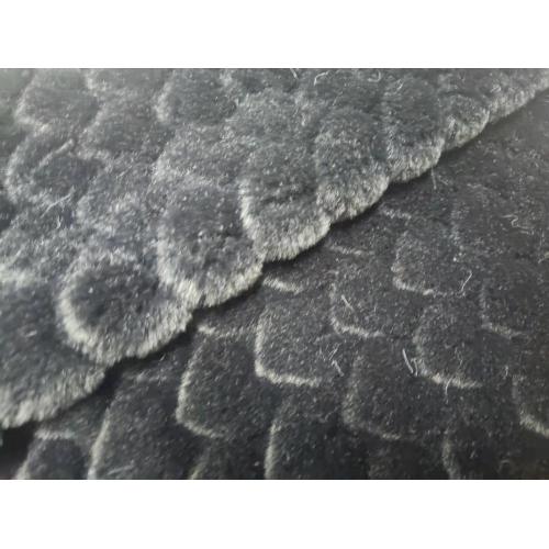 100% POYESTER MINK Hair comme avec Jacquard Tricoting