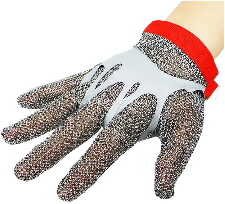 Guantes de seguridad de trabajo industrial de malla de metal de acero inoxidable