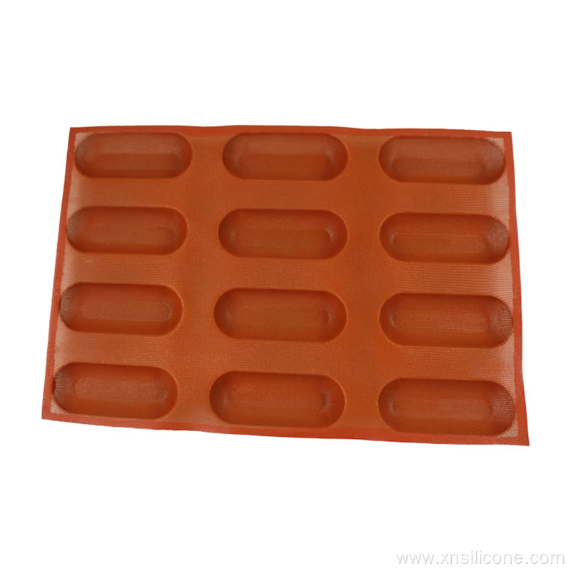12 Cavity Fiberglass Nonstick Perforated Silicone Bread Mold