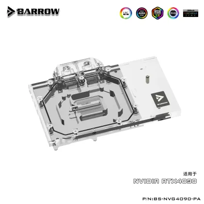 Barrow 4090 Waterblock for NVIDIA RTX 4090 Founder Edition GPU Water Cooler