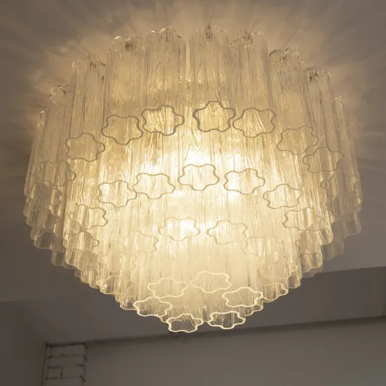 Custom Murano Clear Glass Chandelier Ceiling Lights for Living Room and Bedroom Decor