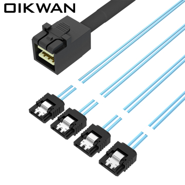 HD Mini SAS SFF-8643 to 4SATA Cable 12Gb SAS to Sata Cable
