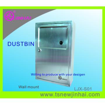 Stainless Steel Lockable Wall Mounted  Litter Bins