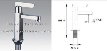 Brass 198.5mmx G1/2x Dia.17.5 Basin Faucet 
