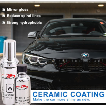 Super-glossy hydrophobic substance ceramic coating