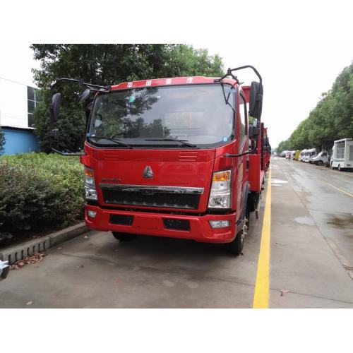 Camión de transporte de superficie plana para la excavadora de entrega.