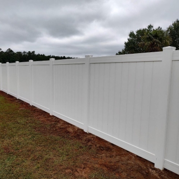PVC Fencing Moulds and Coated Fences: 4 Inch PVC Fence with 3.5 Inch LED