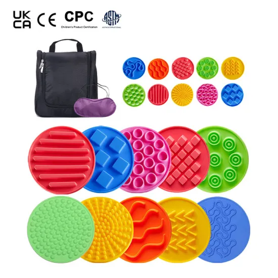 Interactive Sensory Learning: Calming and Stimulating Tactile Matching Game with Silicone Mat for Kids