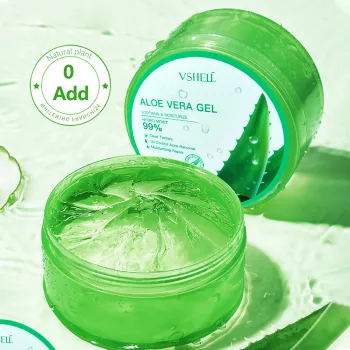 Pure Organic Aloe Vera Gel - Natural Face Care & Acne Treatment