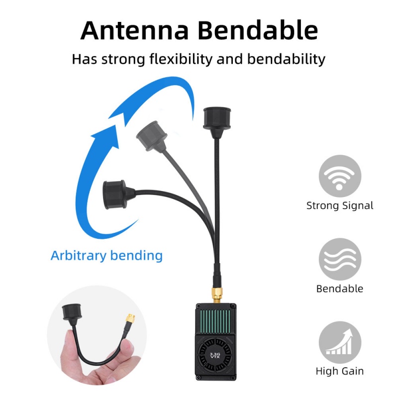 3.3G 4W FPV VTX 8CH Video Transmitter 8