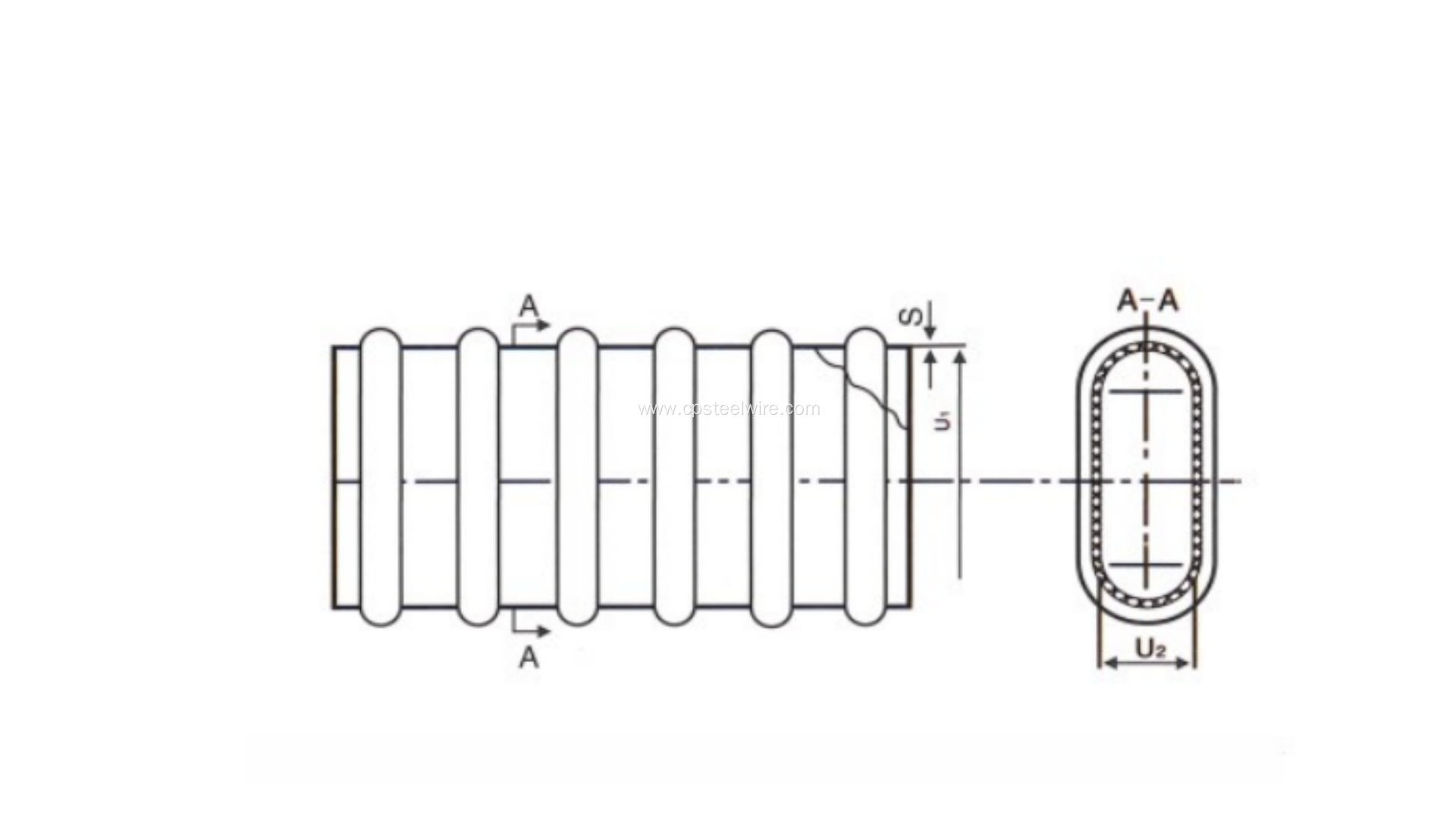 Flat Plastic Corrugated Pipe
