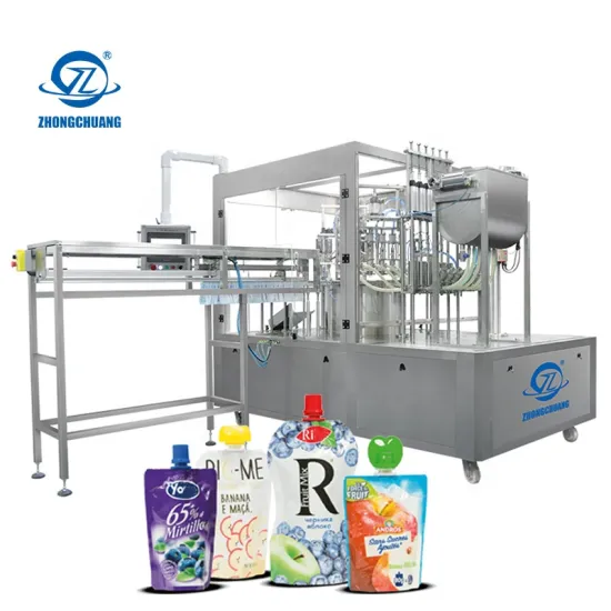 Automatic 4 Nozzle Filling Machine for Standup Pouches