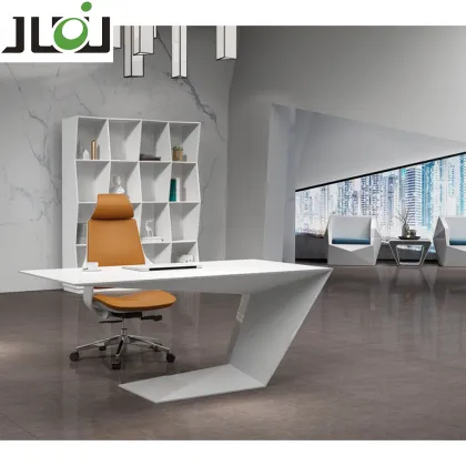 Boss White Office Desk for Efficient Workspace