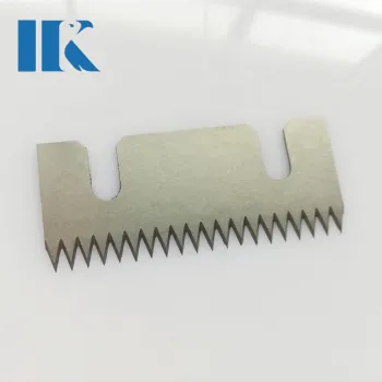 Custom High Efficiency Tape Cutting Blades for Straight Sealing Packaging Machines with Toothed Design
