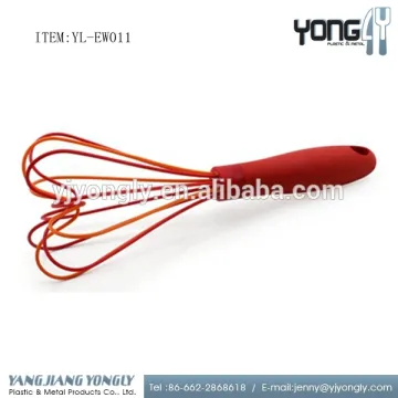 Yongly silicone hand held heart-shaped rotary egg beater