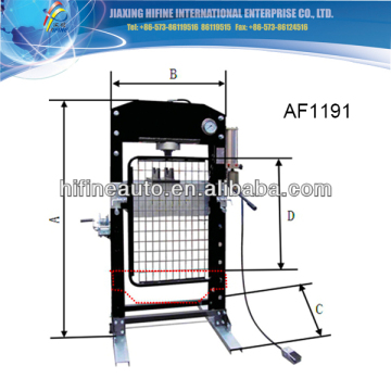 55 Ton Air/Hydraulic shop press with gauge