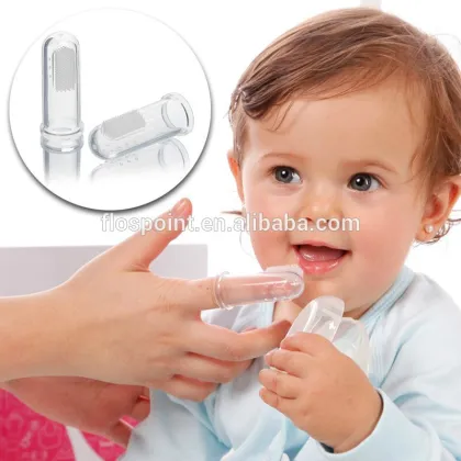 Brand New Soft Safe Baby Toothbrush Kids Silicone Finger Toothbrush Gum Brush For Clear Massage