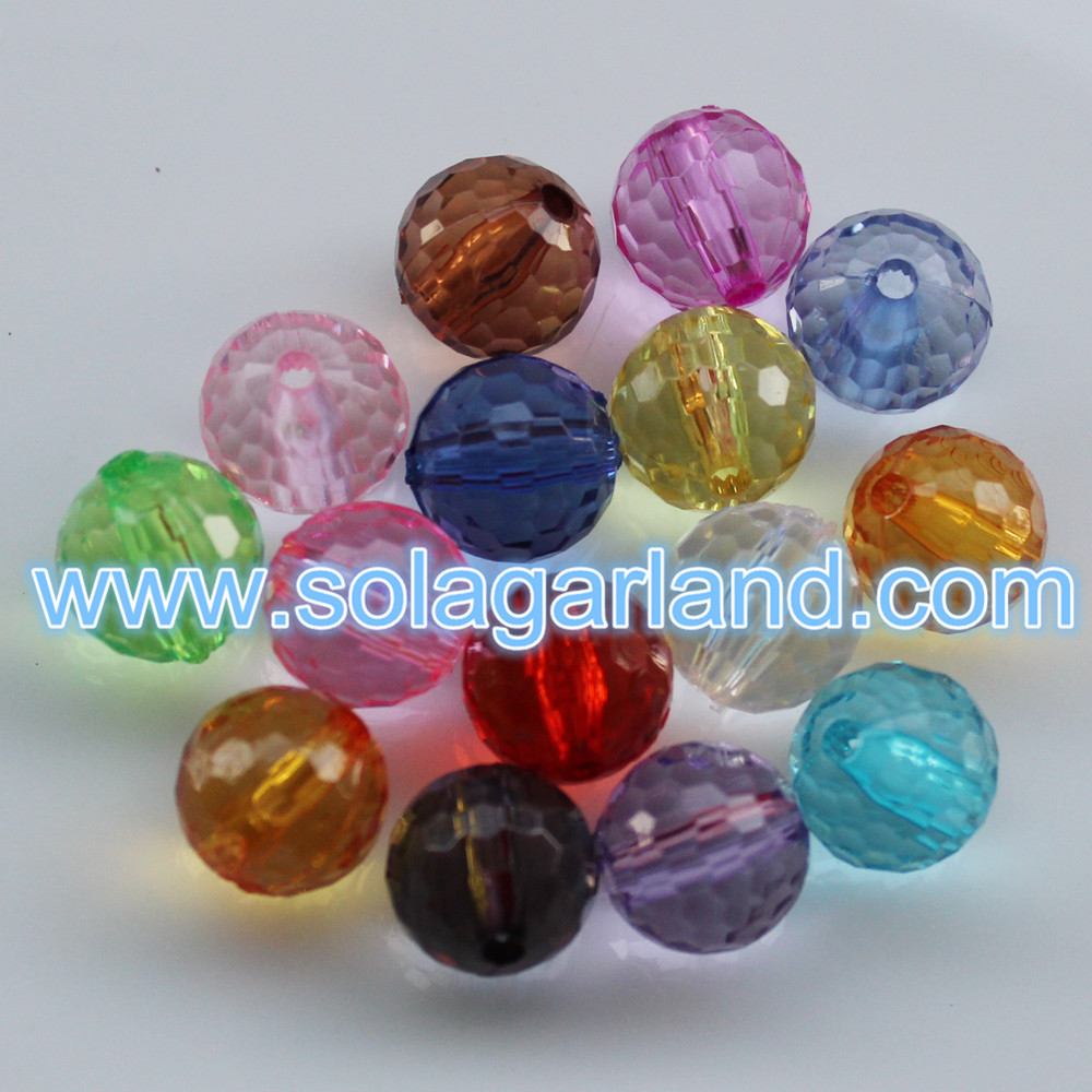 Acrylic Crystal Faceted Disco Ball Beads