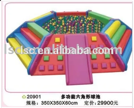hexagon kids soft play ball pool