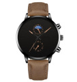Ginevra minimalista orologio sportivo casual in pelle nera semplice analogico da polso da uomo orologi da polso di marca cinese Guangzhou all&#39;ingrosso