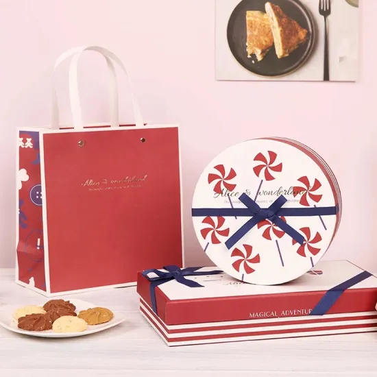 Cylinder Paper Gift Box With Ribbon