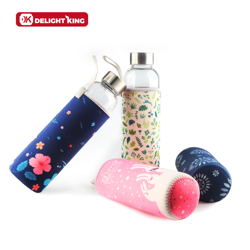 Glass Water Bottle With Neoprene Sleeve