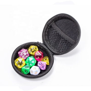 Compact Hard Shell DND Dice Storage EVA Case with Zipper
