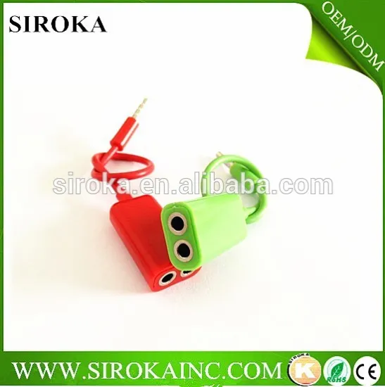 microphone headphone audio adapter splitter cable 18cm lenght 3.5mm earphone Splitter Cable for earphone