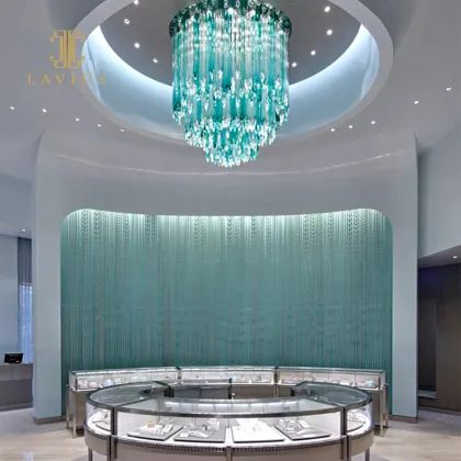 Royal blue creative chandelier Brand new crystal custom hotel villa chandelier