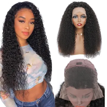 Free Shipping Kinky Curly Wig 13x4 Pre Plucked Lace Wigs 150% Density Peruvian Remy Lace Front Human Hair Wigs For Women