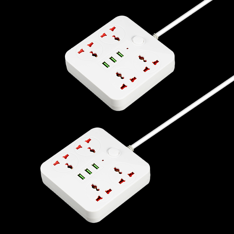 Smart USB Power Strip Socket EU Plug Adapter 4 Outlet 3 Port USB Charger Power Outlet 2M Powextension Socket For Network filter