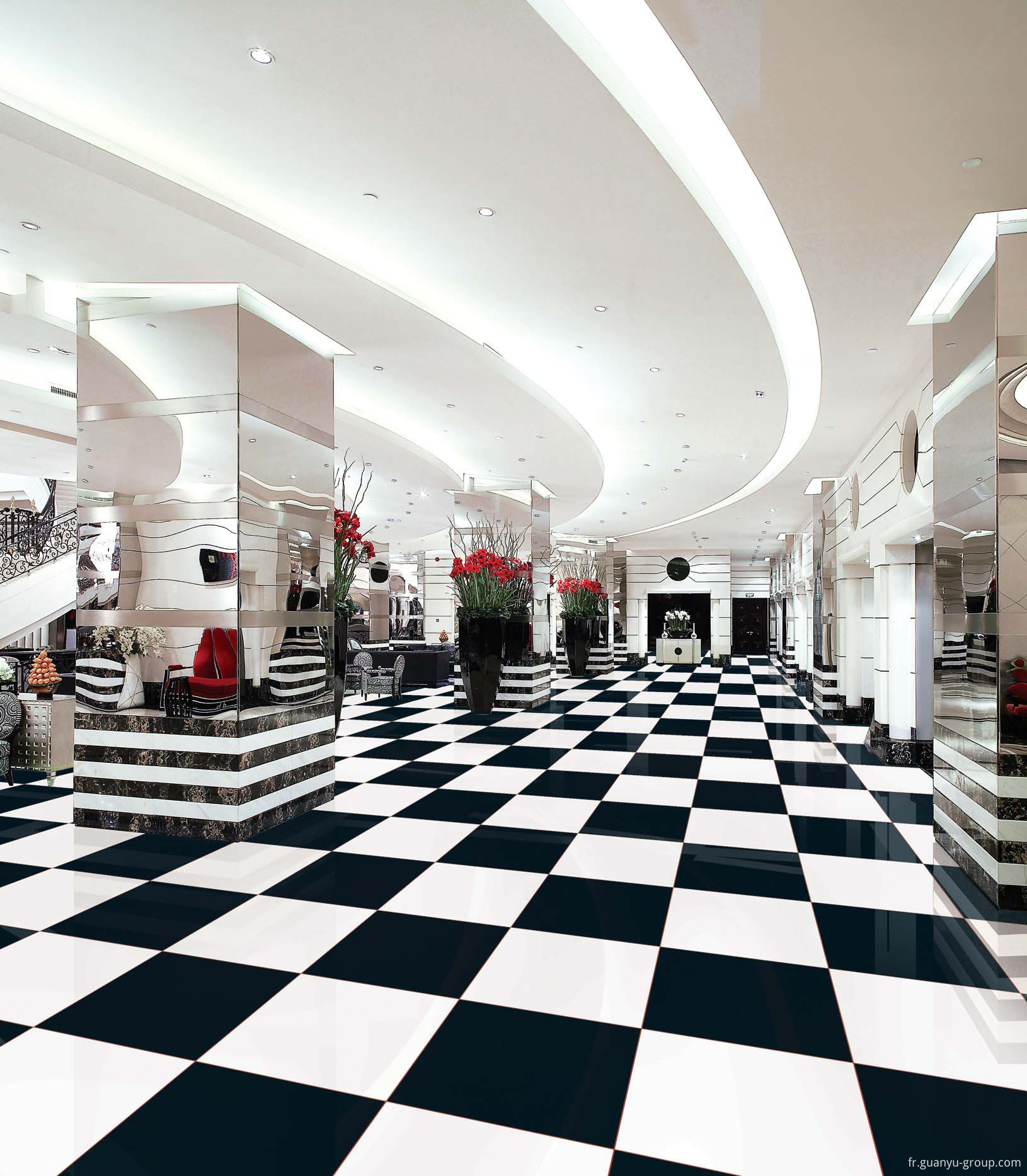 Top Grade Black & White Porcelain Tile