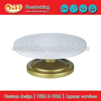wholesale aluminium cake stands revolving cake turntable