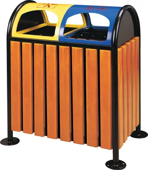 Public Garden Outdoor Stainless Steel Dustbin Perforated
