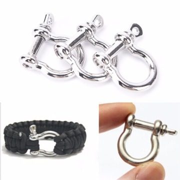 5/10 Pcs Survival Bracelets O-Shaped Stainless Steel Shackle Buckle Outdoor Camping Survival Rope