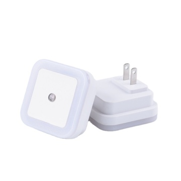 EU/US Plug Square LED Night Light with Sensor for Cabinets, Beds, Toilets, and Emergency Use