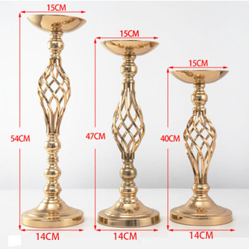Frame di metallo oro Tall Centertopiet Wedding Centrotavola