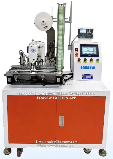 Automatic Powder Puff Ribbon Attaching Sewing Machine Unit