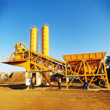 YHZS Series mobile concrete batching plant in Cambodia