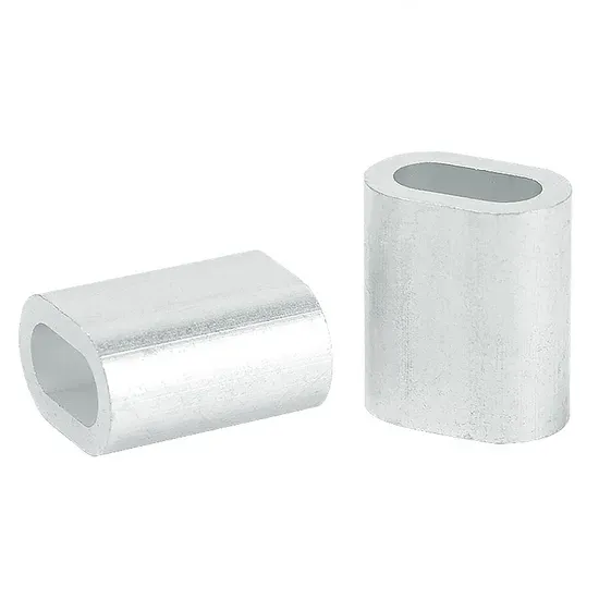 Wire Mesh Accessories: US Type Wire Rope Oval Aluminum Ferrule